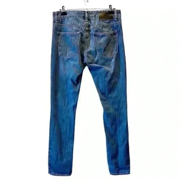 Calvin Klein Men’s Jeans Slim Fit Distressed 100% Cotton Stonewash Blue Size 31 - Picture 2 of 16